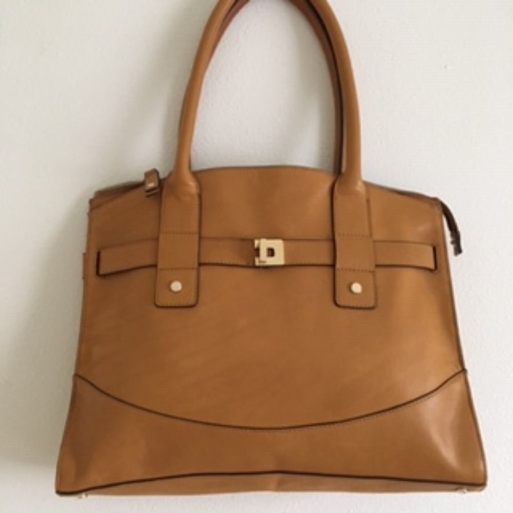 Halogen Honey Brown Large Leather tote (NWOT)